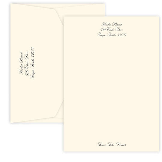 Elegant Script Letter Sheets - Raised Ink